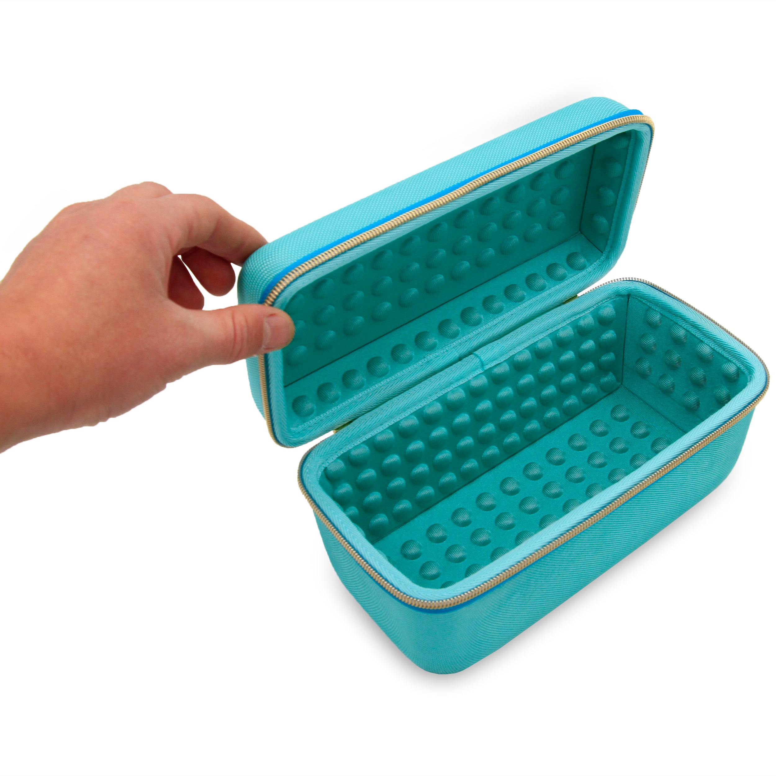 CASEMATIX Studio Microphone Case Compatible with Shure SM7B, Rode PodMic & Large Podcast Mics - Includes Accessories & Turquoise Mic Bag - Perfect for Podcasting, Streaming & Studio Recording