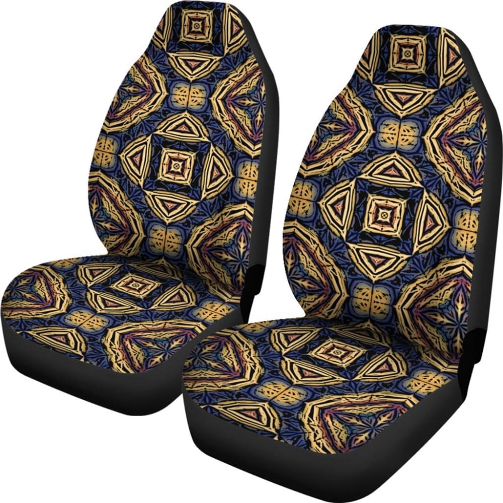 Boho Alien Space Pattern 4-Piece Car Seat Covers Set - Universal Fit for Cars, SUVs & Trucks - Soft & Durable Fabric - Easy to Install - Perfect for Road Trips, Daily Commute & Customizing Your Vehicle Interior