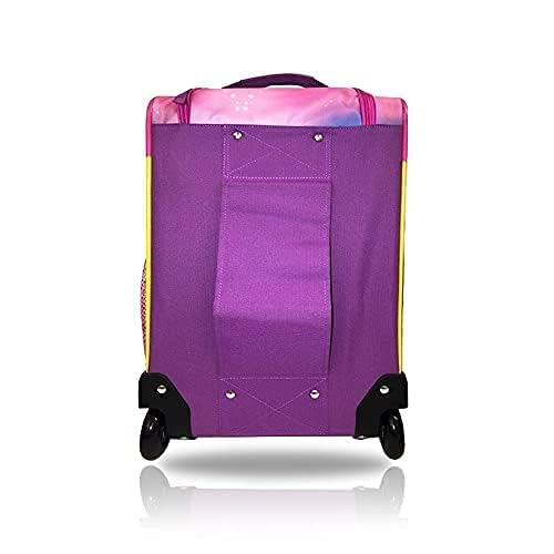 Trolls World Tour 18 Inch Softside Wheeled Carry-On Luggage - Lightweight Rolling Suitcase for Kids Travel, School Trips & Family Vacations