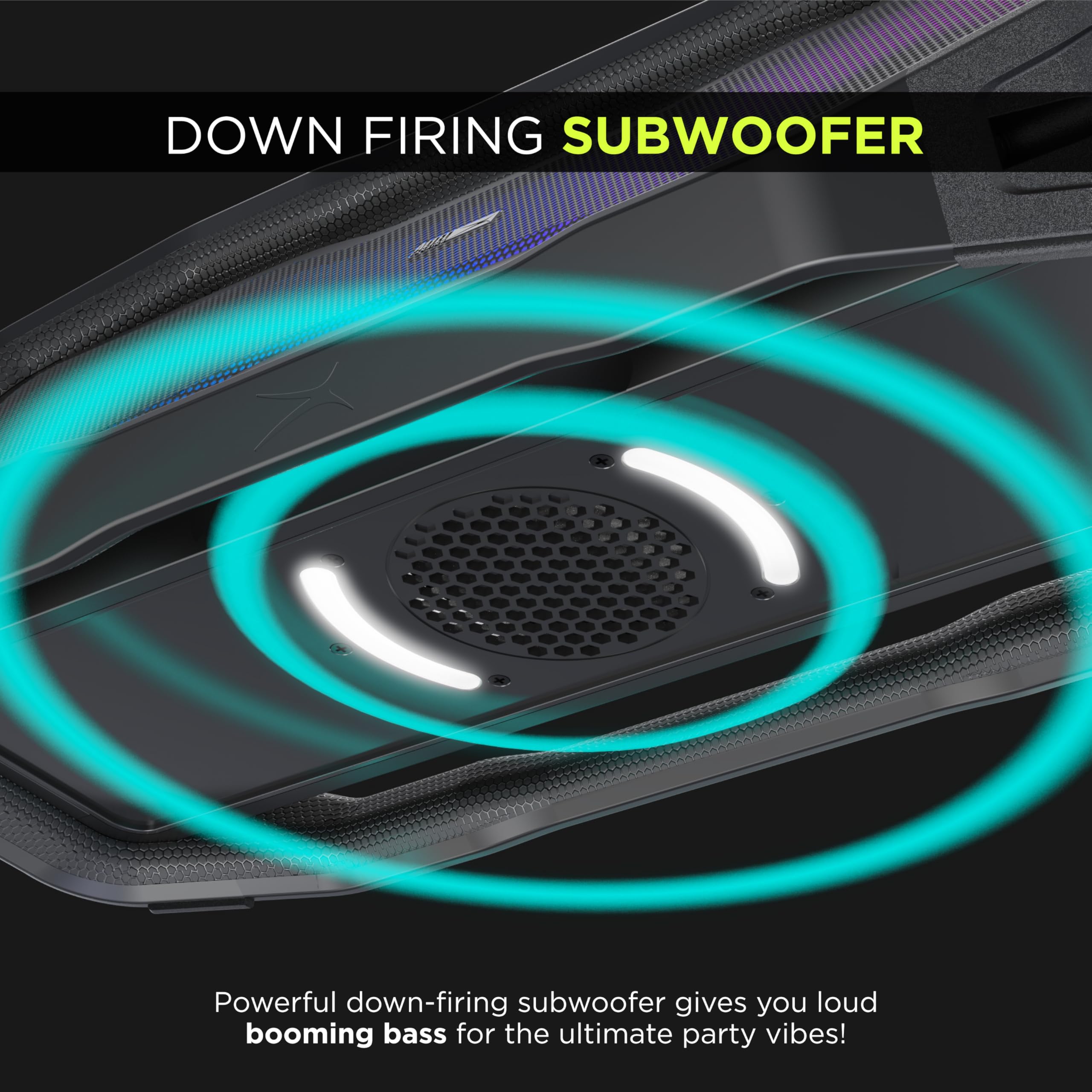 Altec Lansing Rockbox XL 2.0 Portable Bluetooth Speaker with LED Lights | IP67 Waterproof Wireless Speaker | 20H Playtime & App Control | Perfect for Outdoor, Pool Parties, Camping & Beach