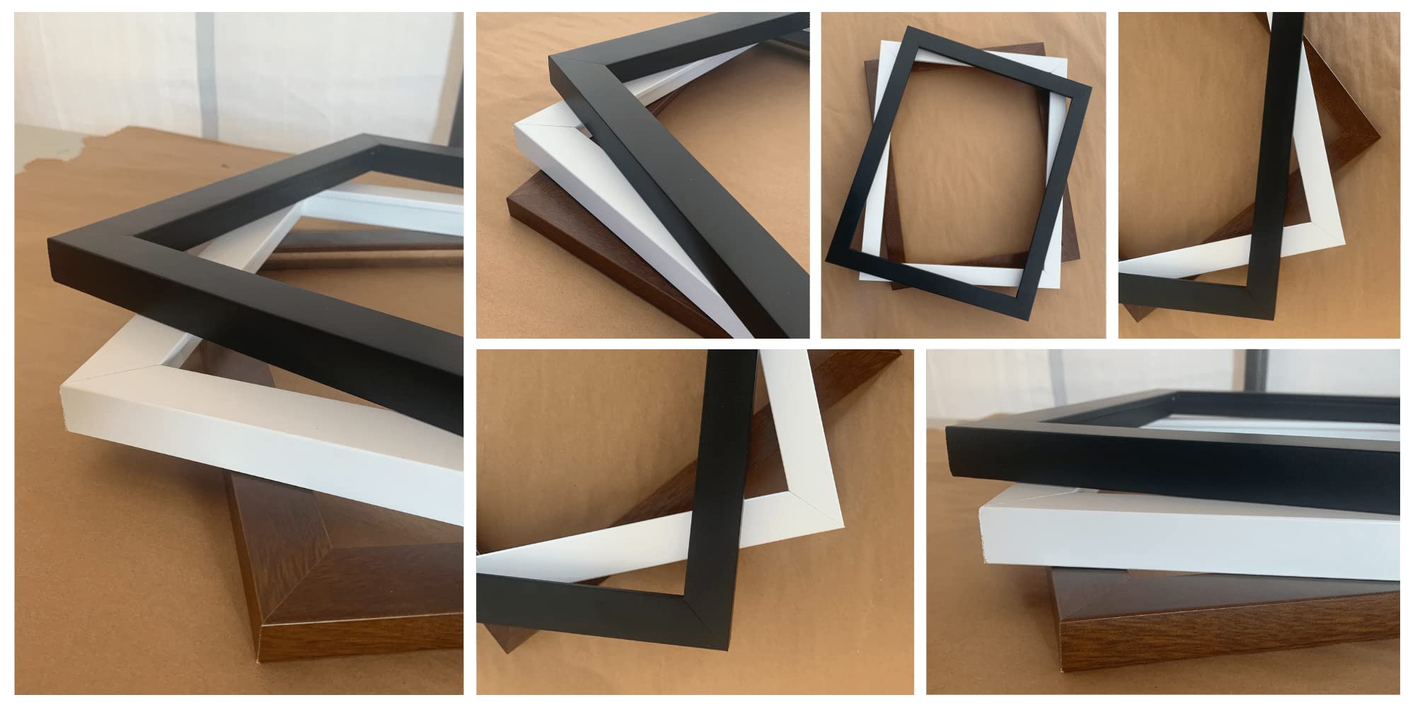 22x28 Picture Frame - Black & Brown Wood Poster Frame for Wall Art, Photos, Certificates - Perfect for Home, Office & Gallery Decor