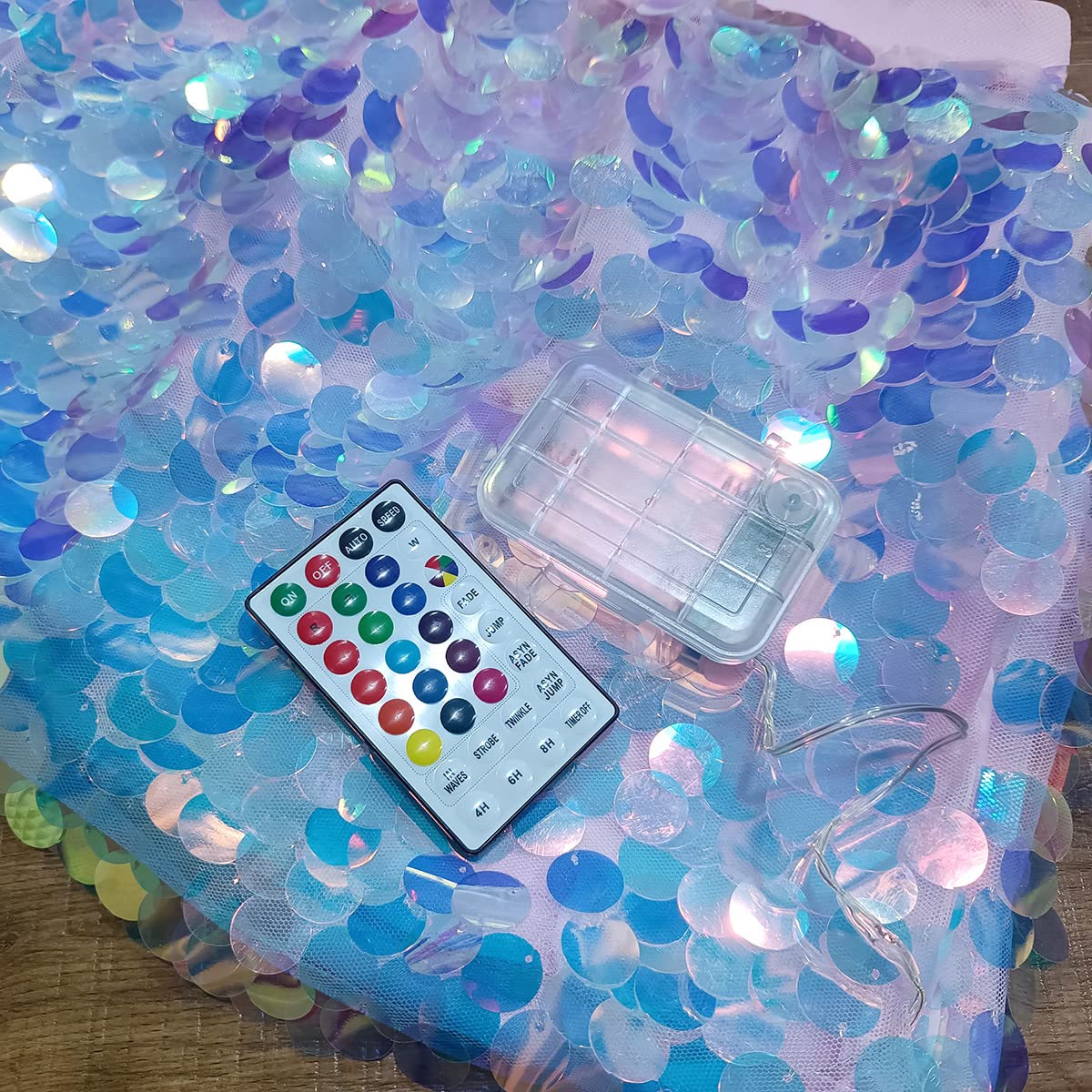 Sparkly LED Light Up Skirt with Sequin - USB Rechargeable Rave Costume for Women - Perfect for Halloween Parties, Music Festivals & Nightclub Outfits