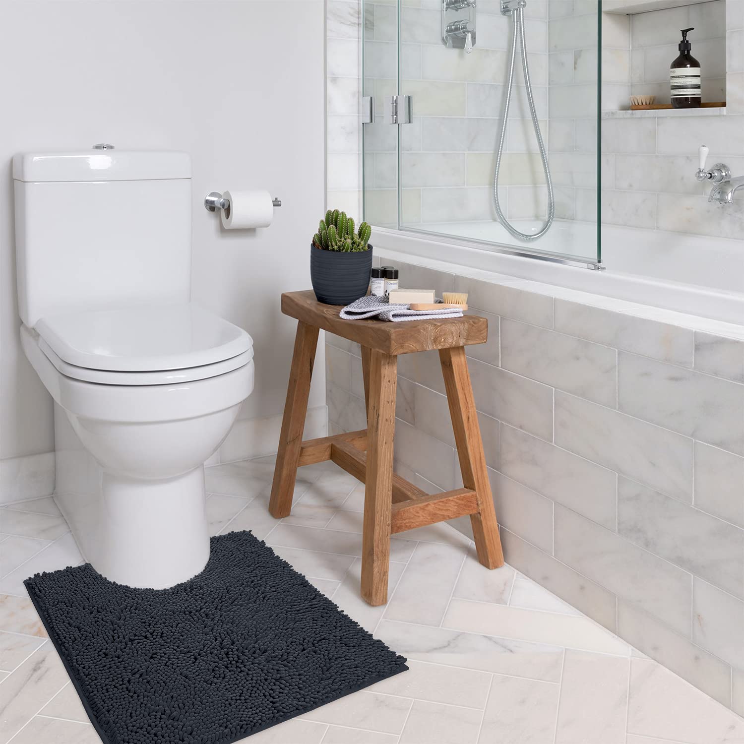 Premium Soft Plush Bath Mat - Ultra Absorbent Chenille Microfiber Shower Rug for Bathroom (20