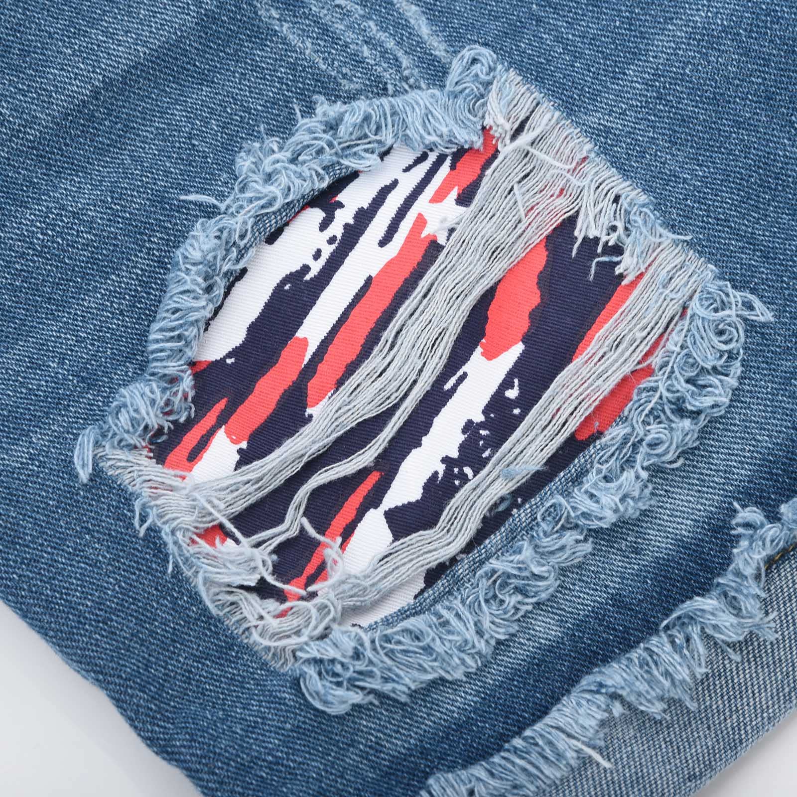 4th of July Patriotic Denim Shorts for Women - Summer Stretch Jeans for BBQ & Parties