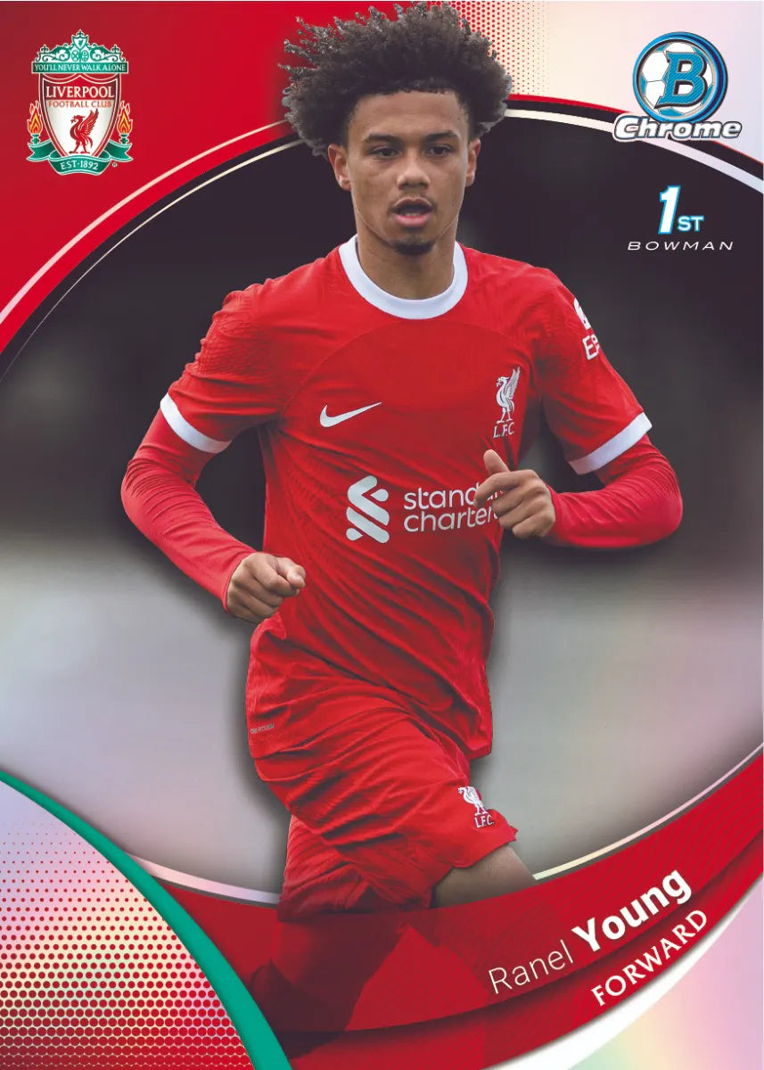 Topps Chrome Liverpool FC 23/24 Trading Cards Pack - Premium Football Collectibles for Fans & Collectors | Perfect for Display, Gifts, and Match Day Memorabilia