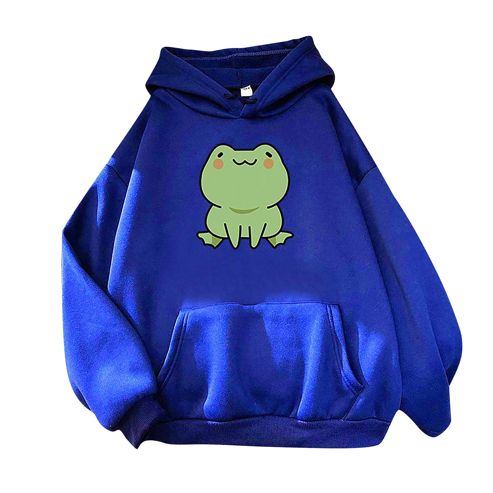 Cute Animal Print Hoodies for Teens & Women - Long Sleeve Fashionable Pullover Blouse for Casual Wear & Street Style