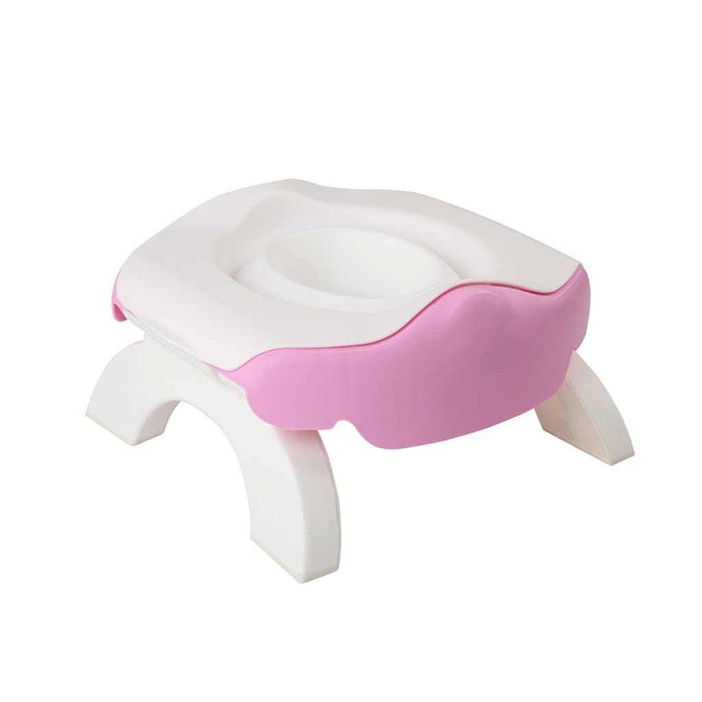 Thickened Portable Baby Travel Potty - Foldable Toilet Basin for Boys & Girls, Toddler Training Seat (Pink) | Ideal for Outdoor Trips, Camping & Road Travel