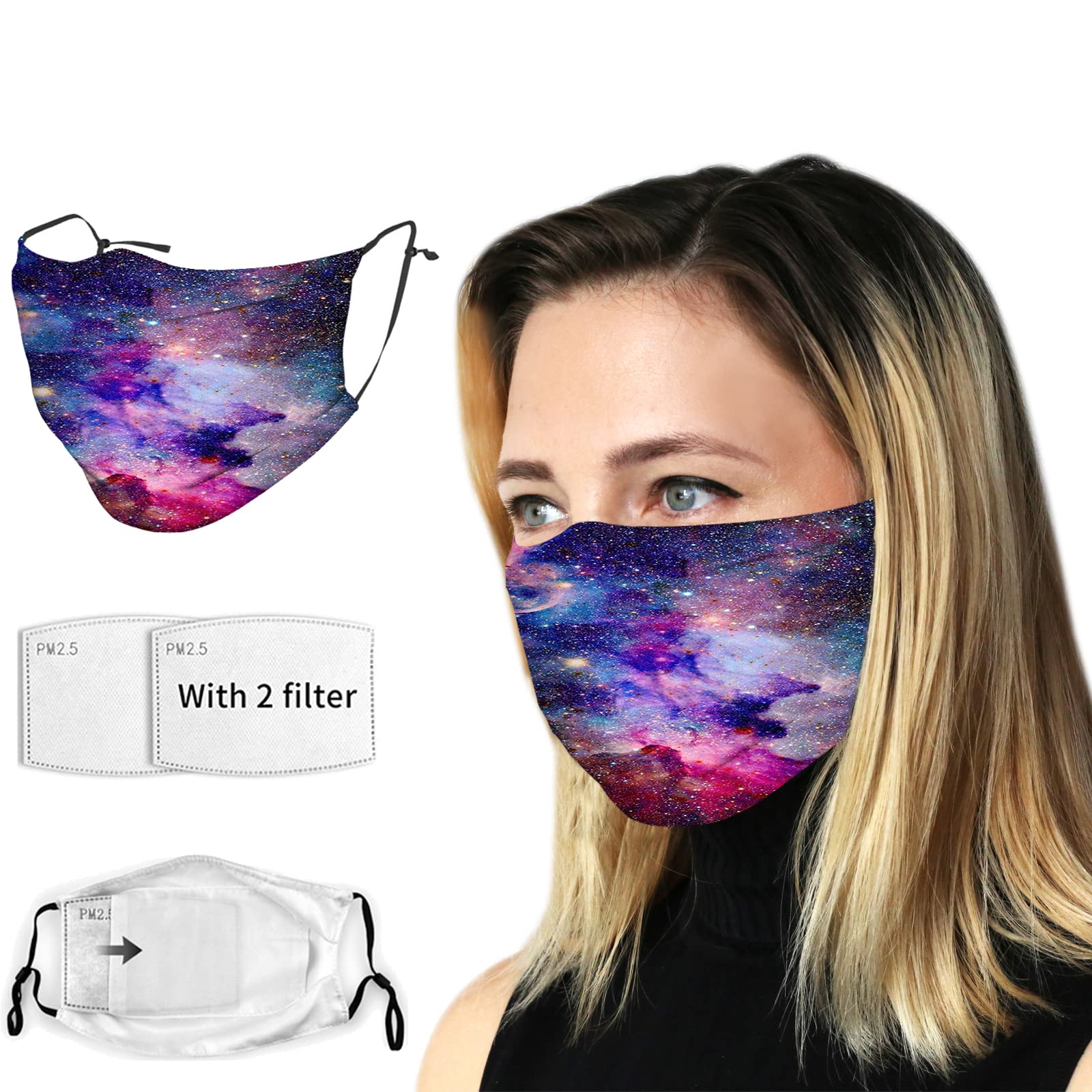 Reusable Unisex Face Mask with Elastic Ear Loops - Washable, Breathable, Anti-Dust Protection for Daily Use, Travel & Outdoor Activities