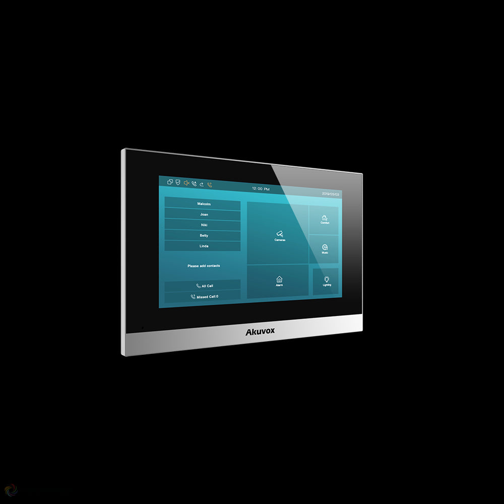 C313S Indoor Touch Screen POE Station with Custom Logo in Silver - Perfect for Office, Retail, and Smart Home Automation