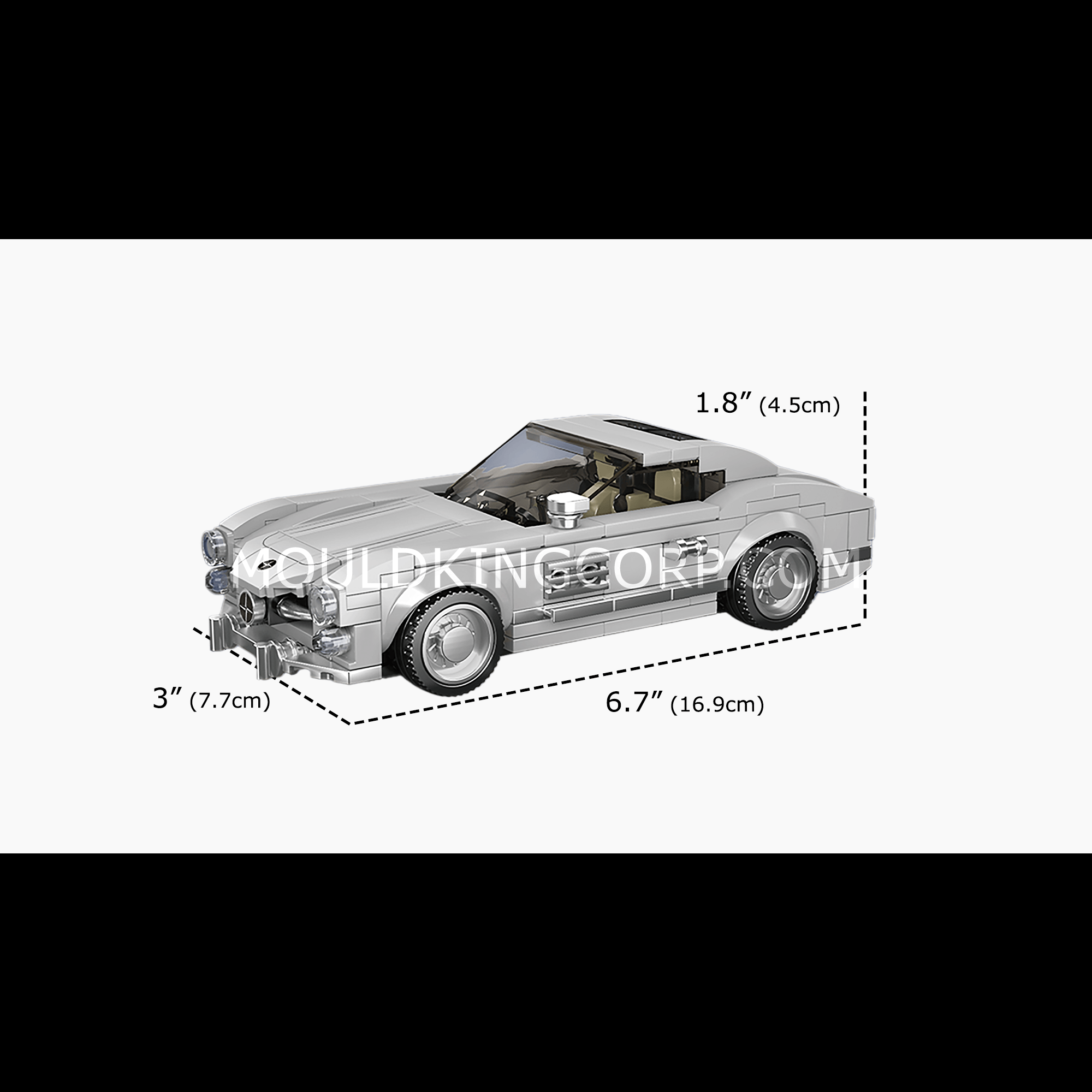 MOULD KING 27037 300SL Classic Car Model Building Kit - 322 PCS DIY Construction Toy for Adults & Kids | Perfect for Home Decoration, Gift Giving & STEM Learning Activities