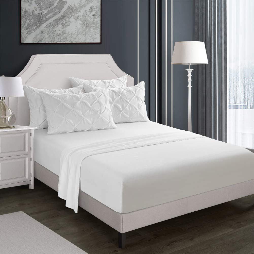 Luxury 1000 Thread Count 4-Piece Sheet Set - Cal King Size 76x80 Inches - 100% Egyptian Cotton - Includes 1 Flat Sheet, 1 Fitted Sheet (21