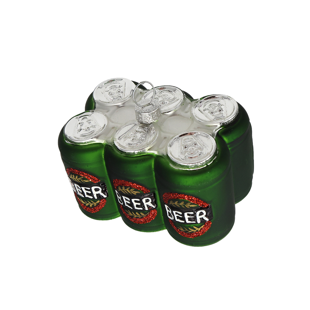 6-Pack Beer Ornaments - Christmas Tree Decorations for Beer Lovers, Home Bar & Party Decor - Perfect for Holiday Gifts & Festive Celebrations