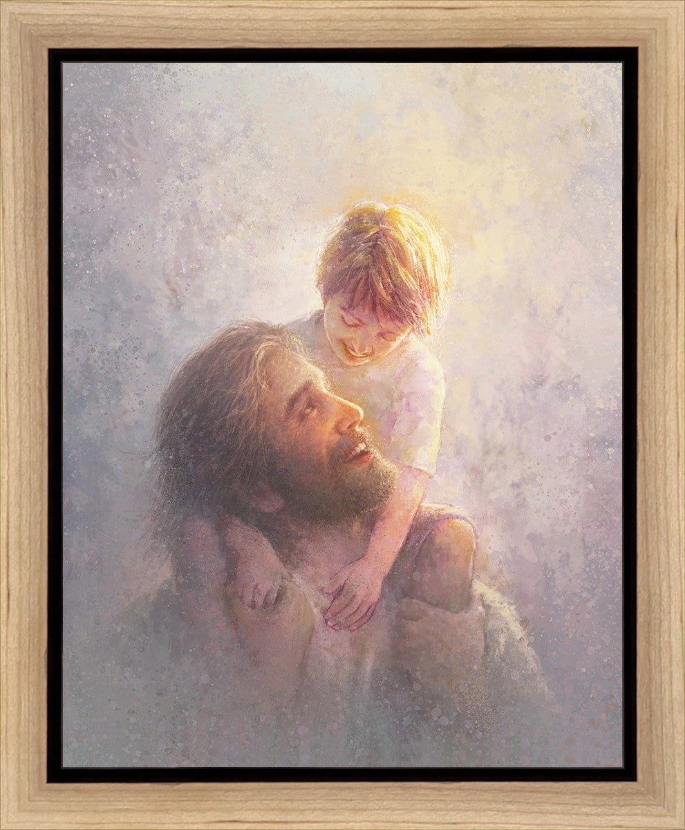 Light Upon His Shoulders Gallery Wrap Canvas Art - Premium Wall Decor for Living Room, Bedroom & Office - Inspirational Christian Home Decor Gift