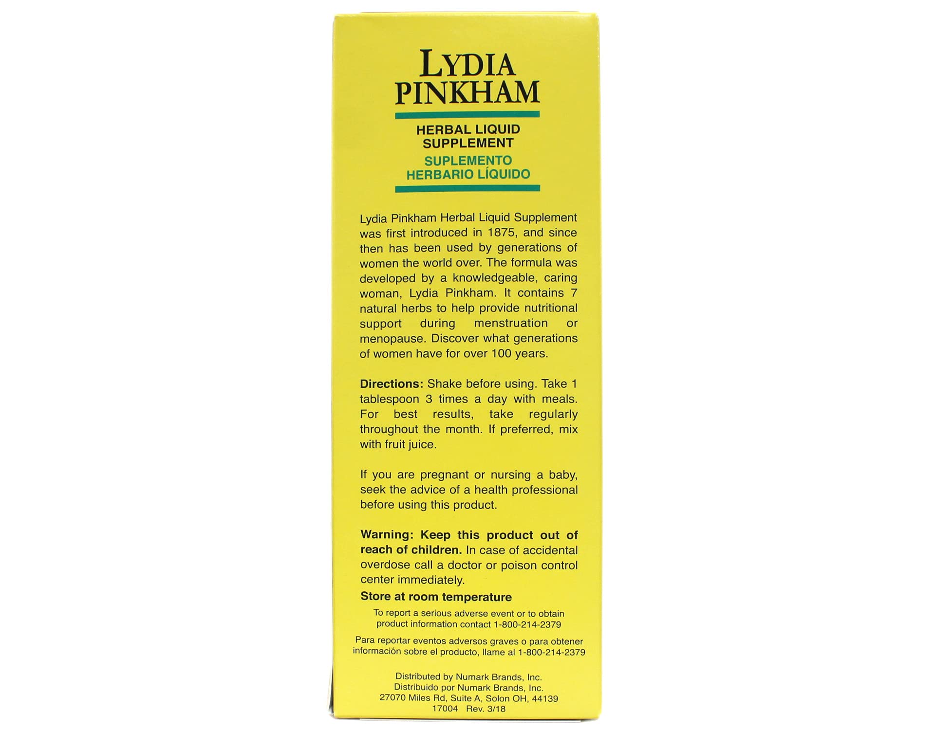 Lydia Pinkham Herbal Liquid Supplement for Women's Health - 16 oz (Pack of 10) - Natural Menstrual & Menopause Support, Hormone Balance - Perfect for Daily Wellness Routine & Herbal Remedy
