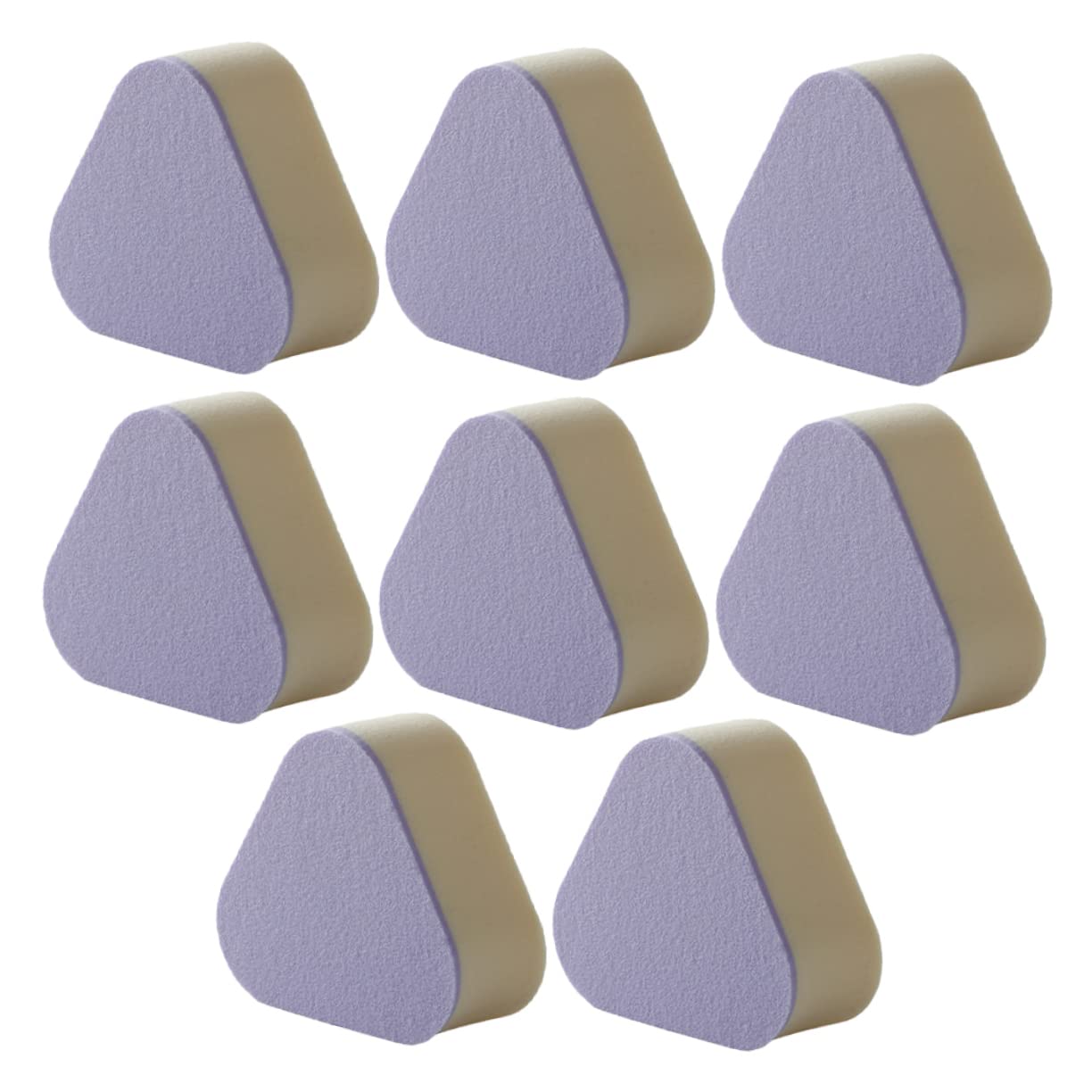 Beavorty 8pcs Makeup Sponges - Triangle Powder Puff, Foundation Blender, Cosmetic Wedge Sponge for Liquid & Cream Makeup Application | Perfect for Contouring, Baking, and Everyday Makeup Blending