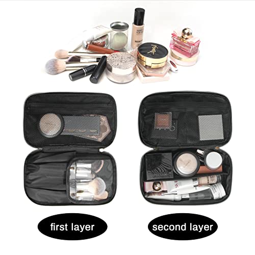 Travel Makeup Pouch Organizer Bag - Waterproof Cosmetic Case for Women, Perfect for Airplane Carry-on & Vacation Essentials Storage