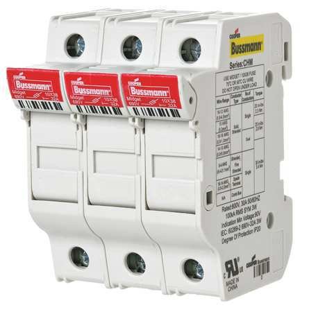 30A 3 Pole Midget Fuse Block - Heavy Duty Circuit Protection for Automotive, Marine & Industrial Electrical Systems
