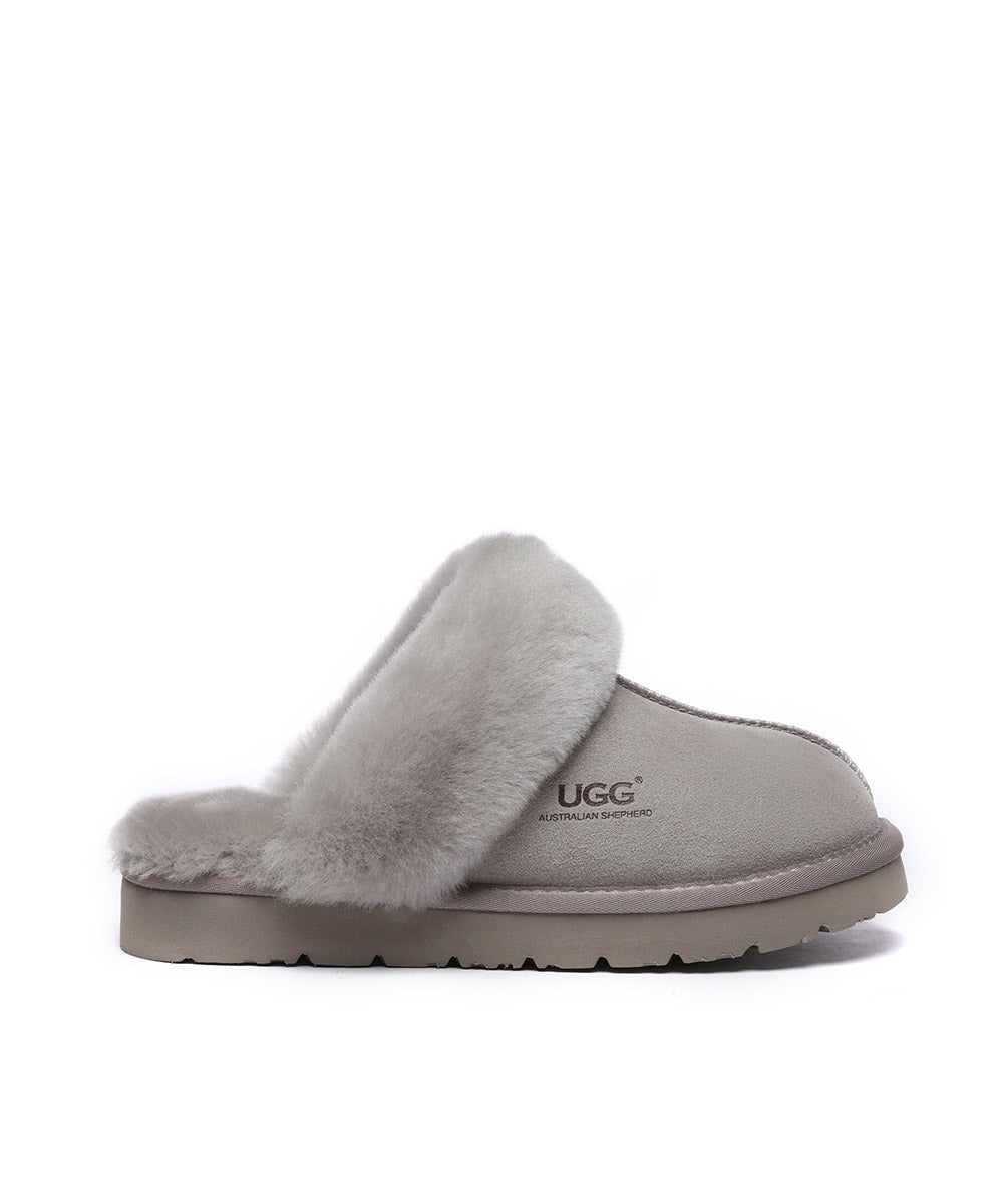 Women's UGG Fuzzy Summer Slippers - Cozy Indoor/Outdoor House Shoes with Soft Fleece Lining for Relaxing at Home, Lounging or Quick Errands