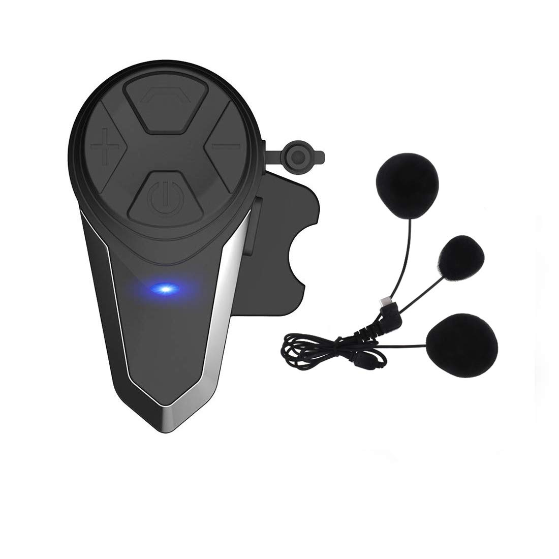 BT-S3 Motorcycle Bluetooth Headset - 1000m Range Helmet Headphones for Snowmobile & Motorcycle Communication System | Intercom for Skiing & Riding | Supports 3 Riders (Soft Microphone Included) | Perfect for Group Rides, Snowmobiling & Outdoor Adventures