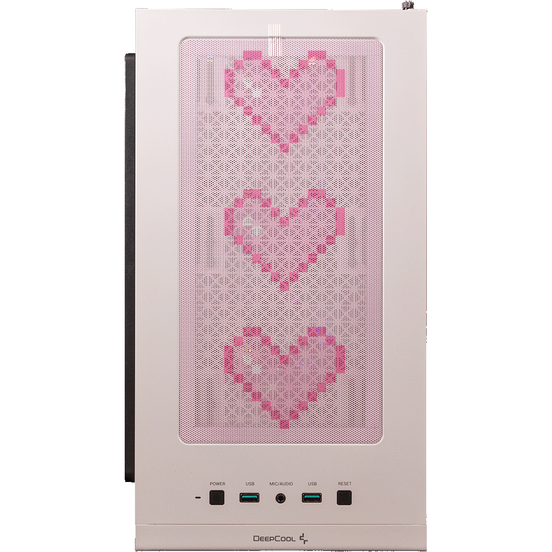 Aftershock Pixel Heart Pink Gaming Desktop PC - AMD Ryzen 5 7500F Processor, NVIDIA RTX 4060 Graphics - Perfect for Esports, Streaming & Content Creation