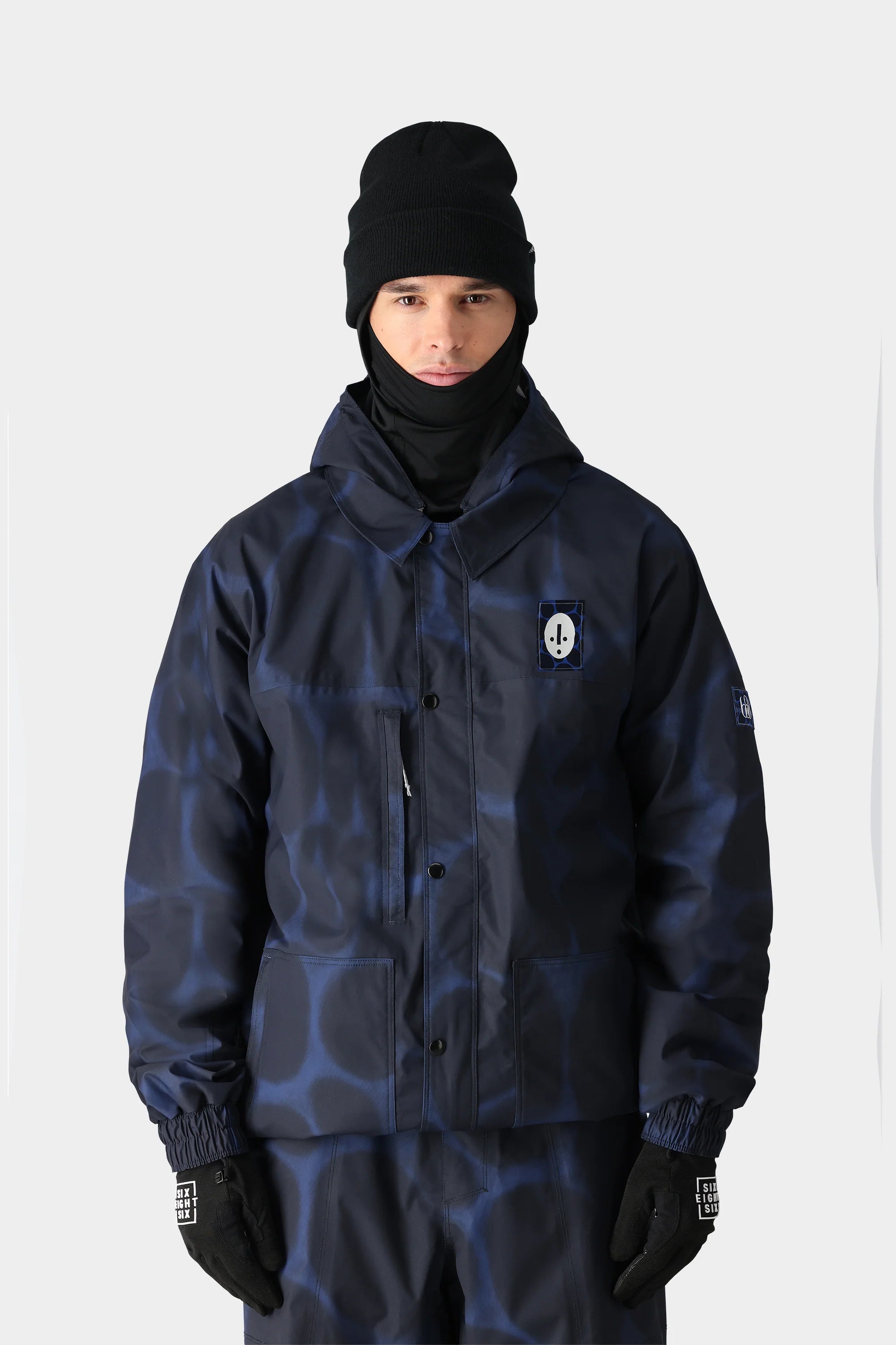 686 2025 Dojo Jacket - Blue Airbrush Snowboard Jacket for Men & Women | Waterproof Winter Coat for Skiing, Snowboarding & Outdoor Activities