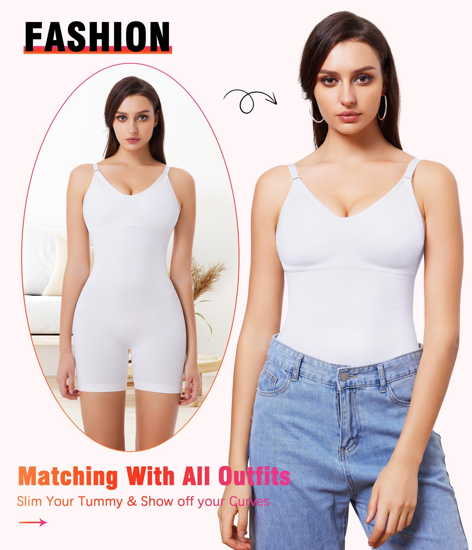 Eleady Women's Shapewear Bodysuit - Full Body Shaper for Tummy Control & Waist Cincher - Seamless Slimming Underwear for Women - Perfect for Dresses, Workout & Everyday Wear