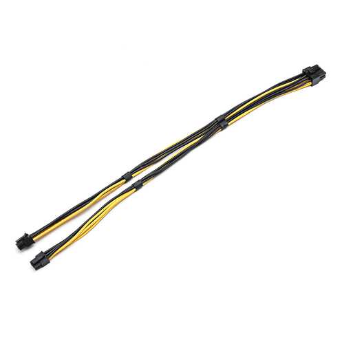 Dual Mini 6 Pin to 8 Pin Male PCI-E Power Cable Adapter for Mac Pro Video Card - Compatible with GPU Graphics Card Upgrades & PC Builds