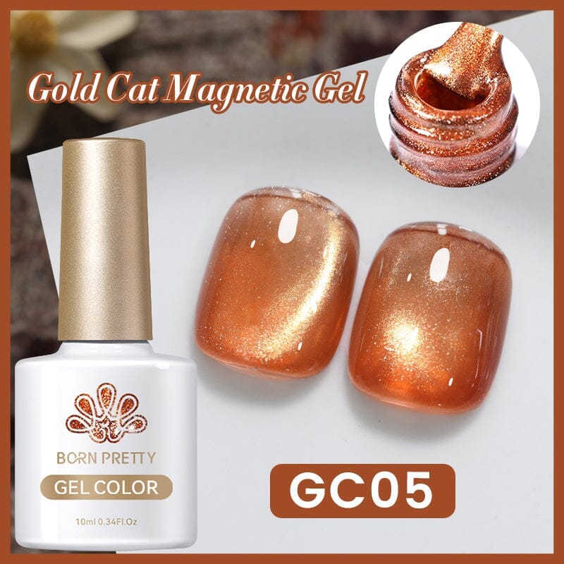 Gold Cat Magnetic Gel Nail Polish - Classic Poetry 10ml | Long Lasting UV LED Nail Art Polish for Salon & Home Manicure | Perfect for Parties, Weddings & Special Occasions