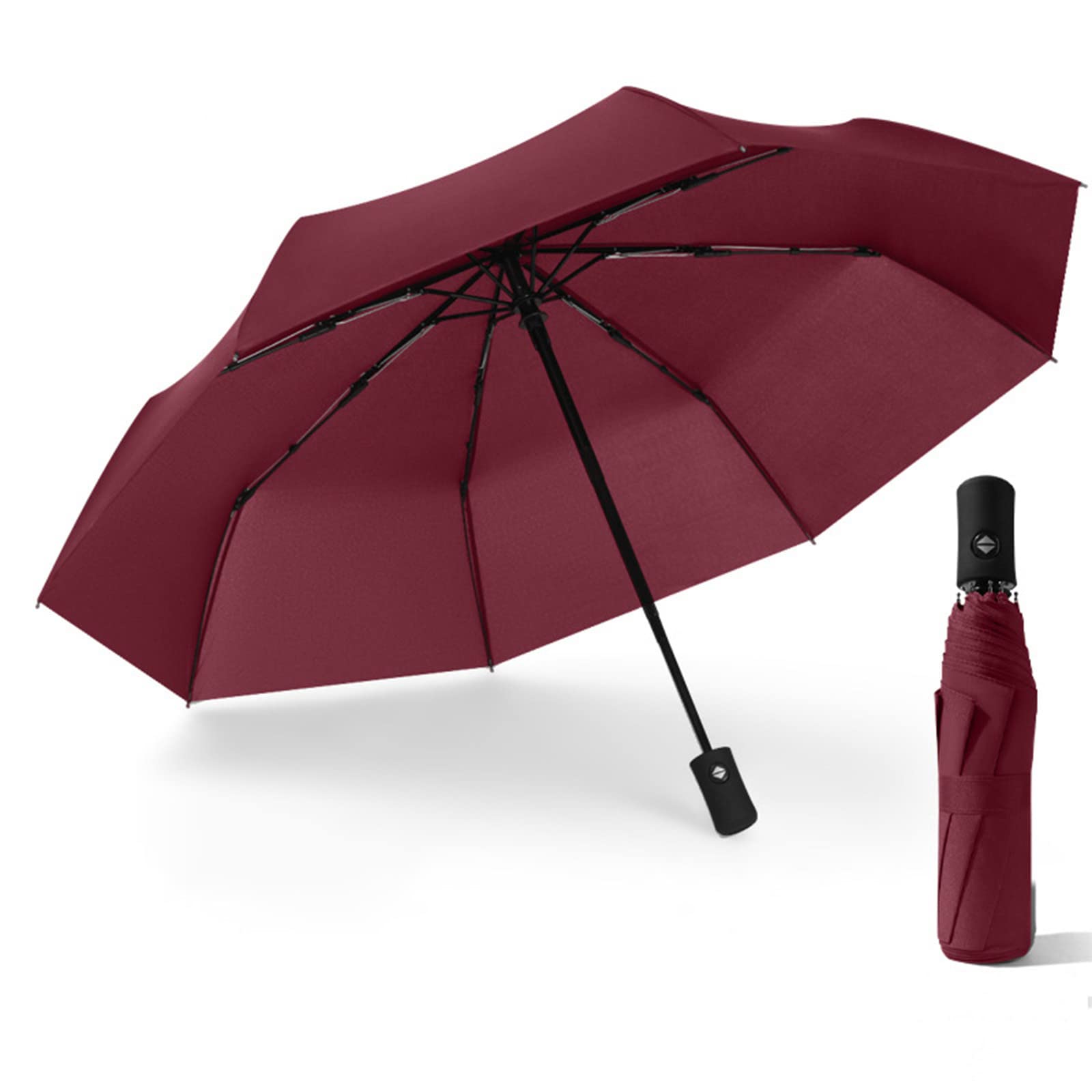 Compact Automatic Travel Umbrella - Windproof & Waterproof UV Protection Golf Umbrella for Men & Women (PU6) - Perfect for Travel, Commuting & Outdoor Activities