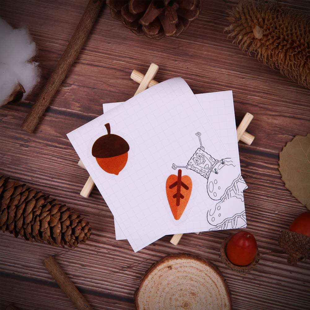 Set of 2 Fall Window Clings - Autumn Leaves, Acorns, Owls, Turkeys & Squirrels Decals for Thanksgiving Home Decor | Seasonal Window Stickers for Glass Doors, Windows & Office Decorations