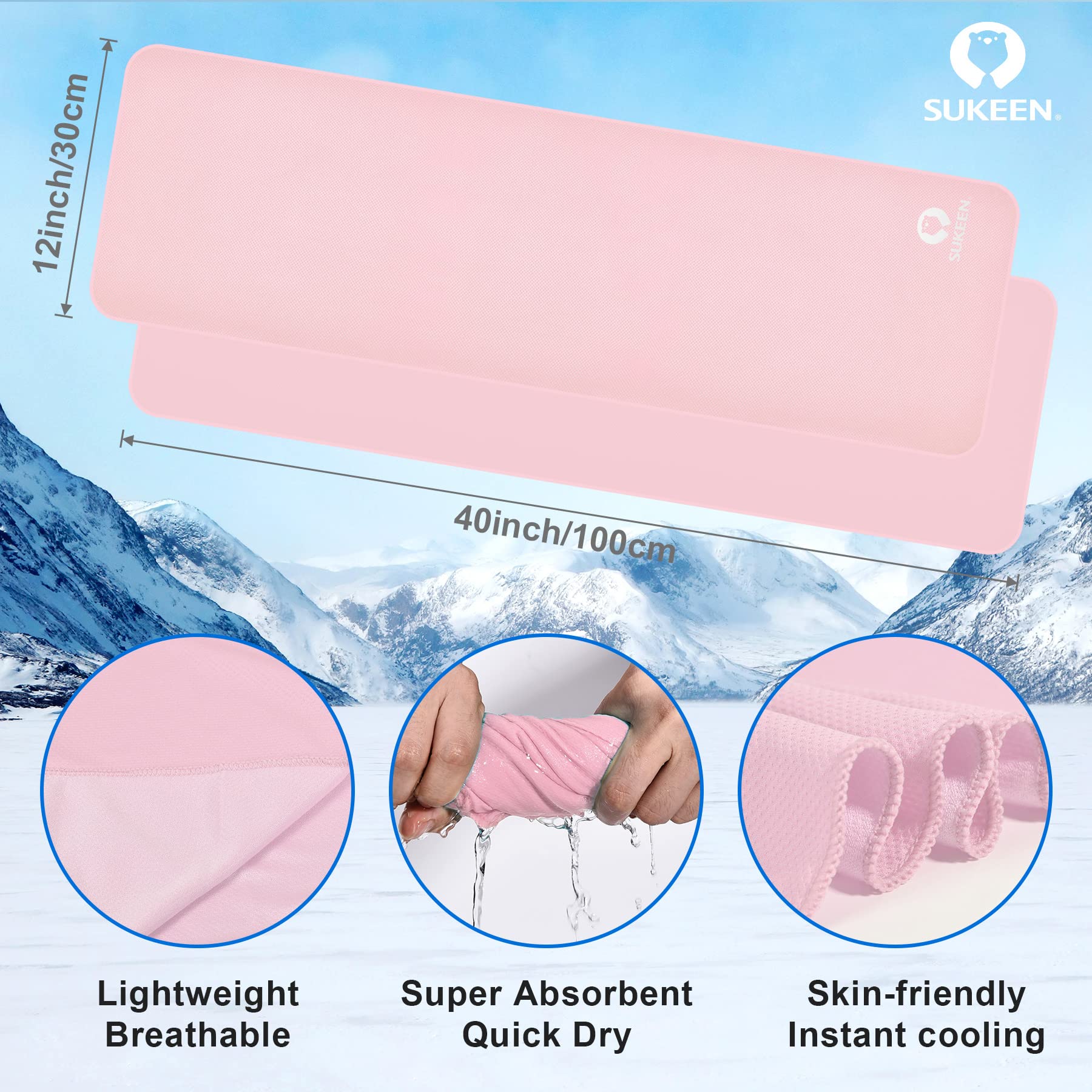 Sukeen 4 Pack Cooling Towel (40