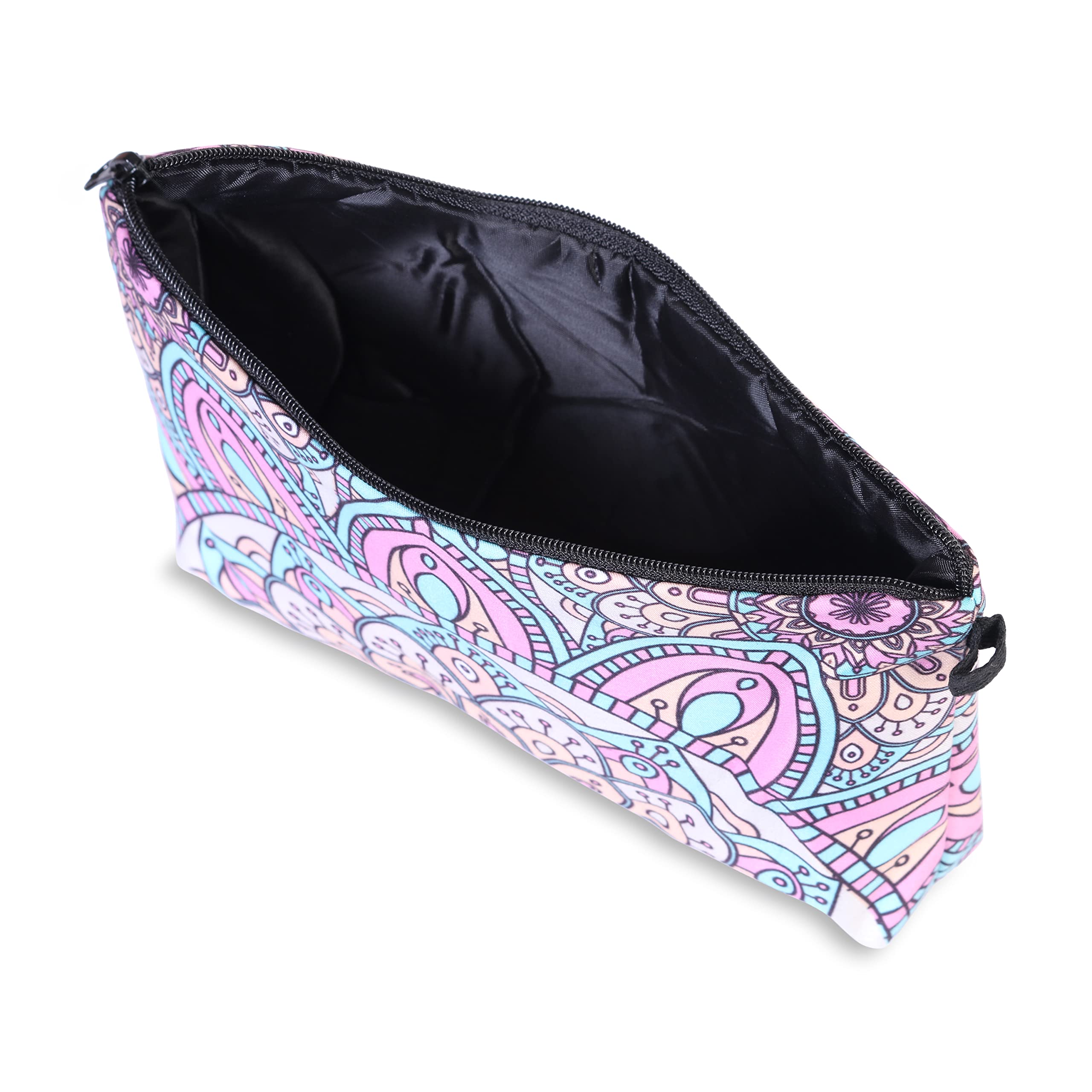 Xelvix Small Makeup Bags for Women & Girls - Cute Travel Cosmetic Pouch & Toiletry Organizer (2 Compartments, Multicolor) - Perfect for Travel, Gym, and Daily Essentials Storage