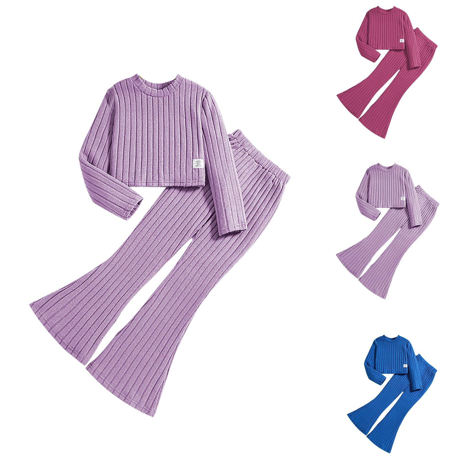 Uncle Niece Baby Clothes for Girls & Big Girls | 2024 Fall Winter Collection | Long Sleeve Solid Color Cute Outfits for Teen Girls | Perfect for School, Playdates & Family Gatherings