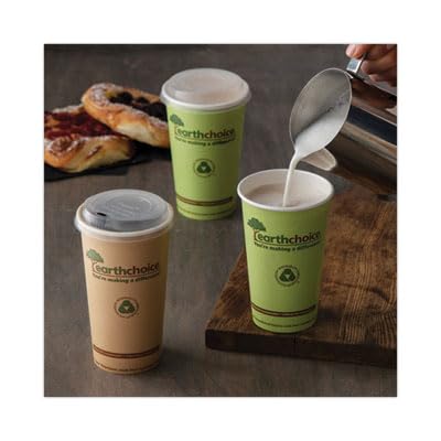 Eco-Friendly Pactive DPHC16EC Earthchoice Hot Cups - 16 Oz, Green, 1000 Count (Case of 1000) | Perfect for Coffee, Tea & Hot Beverages at Cafes, Offices & Events