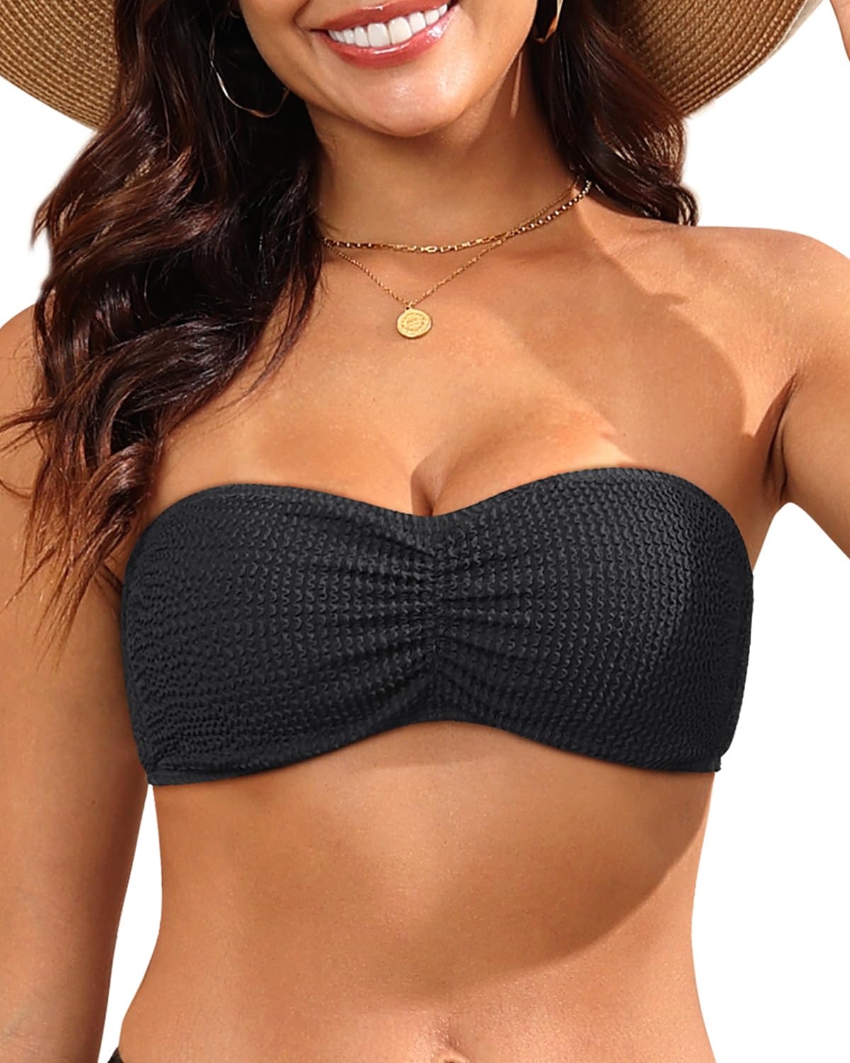 Women's Strapless Bikini Top - Bandeau Tube Swimsuit for Beach & Pool | Summer Vacation Essential
