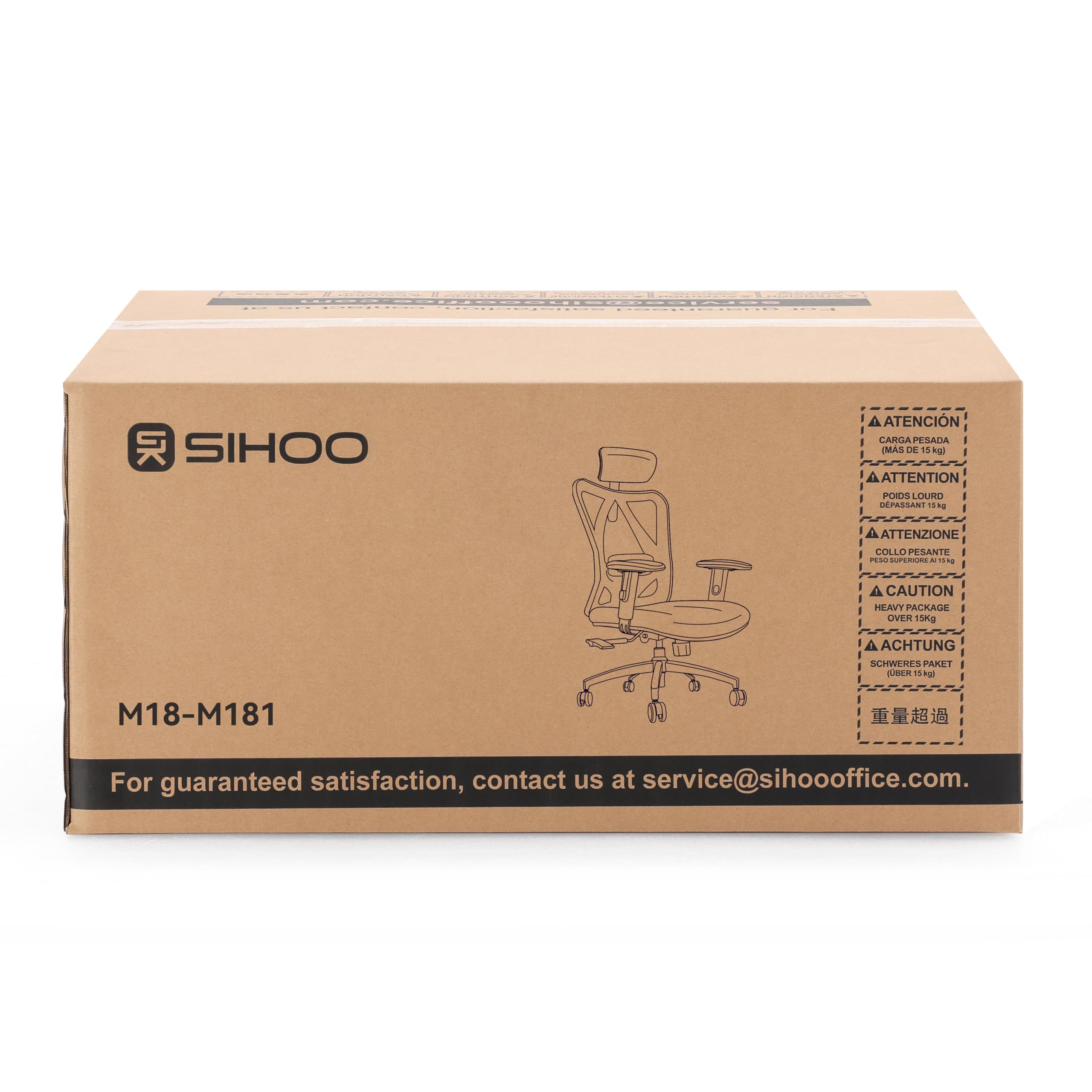 SIHOO M18 Ergonomic Office Chair - Adjustable Headrest & Lumbar Support, High Back Executive Swivel Chair for Home Office & Gaming, Light Green - Perfect for Long Work Hours & Comfortable Workspace Setup