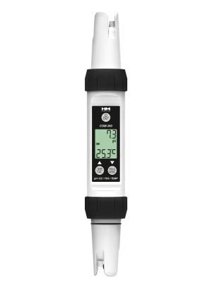 HM COM-360 4-in-1 Digital Waterproof pH Meter with LCD Display - Measures pH, EC, TDS & Temperature - ATC, Calibration & Data Hold Function - Ideal for Hydroponics, Aquariums, Pools & Water Testing