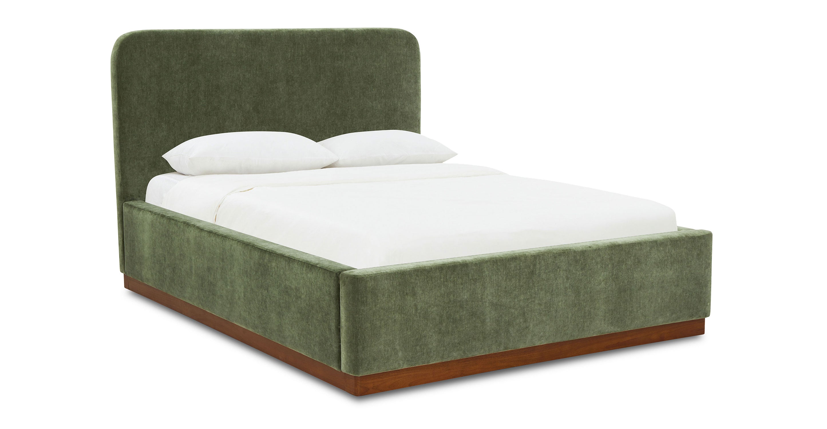 Elegant Mantua Bed Frame - Queen Size Upholstered Platform Bed with Wooden Slats - Perfect for Modern Bedrooms & Guest Rooms