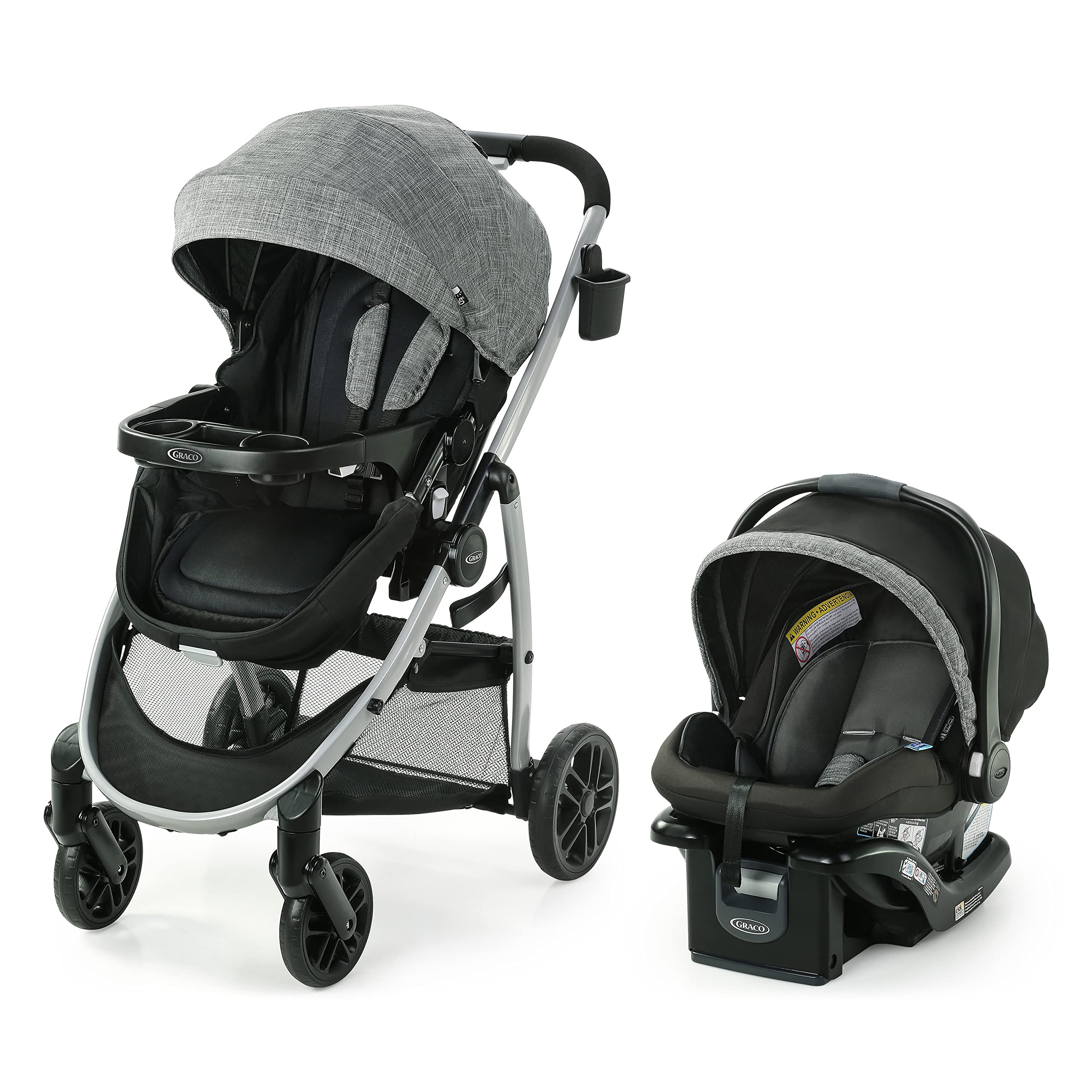 Graco Modes Pramette Travel System - 3-in-1 Stroller, Infant Car Seat & Bassinet Combo in Ellington | Perfect for Newborns, Travel & Everyday Use