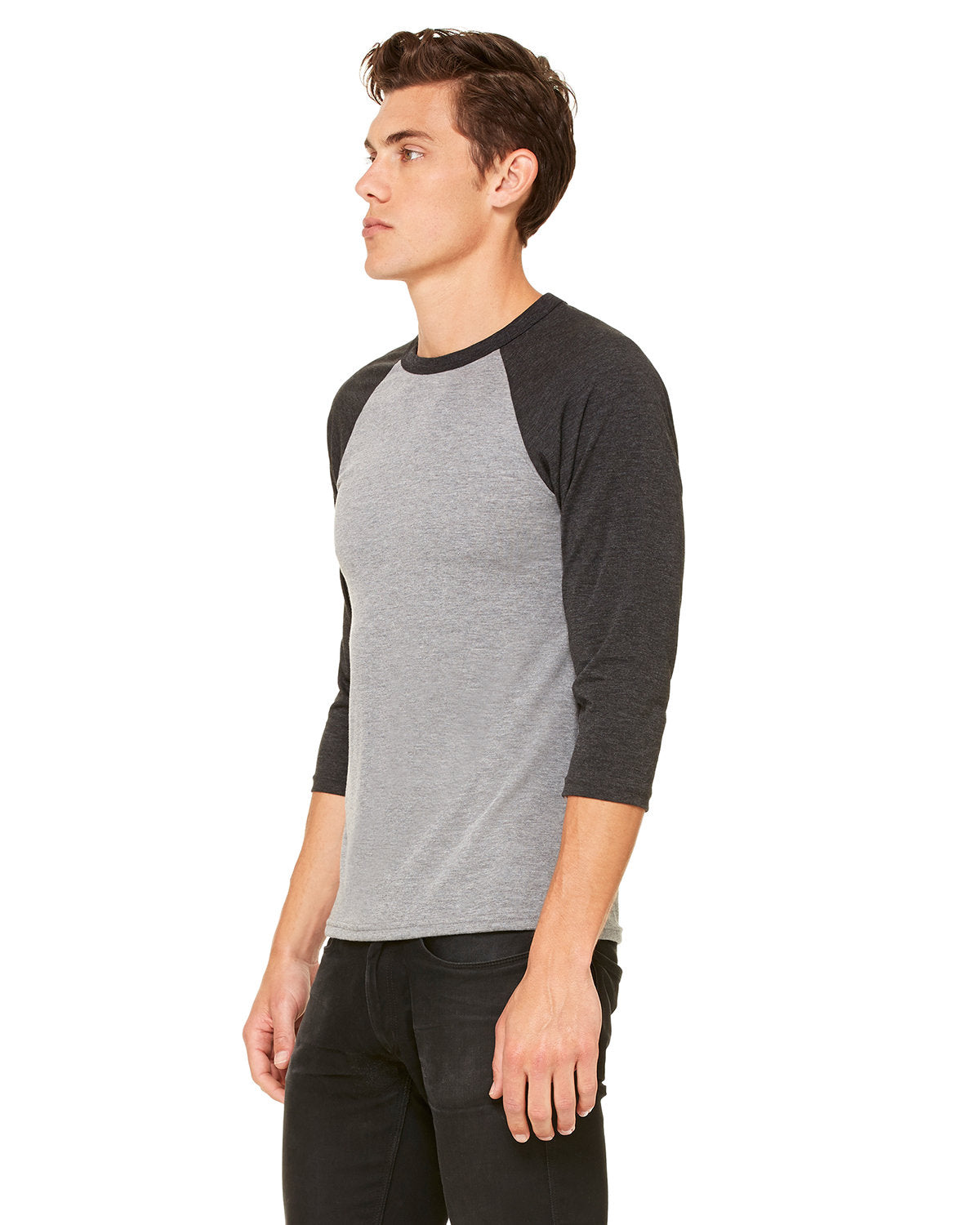 Bella + Canvas 3200 Unisex 3/4 Sleeve Baseball Tee - Soft Cotton Jersey Shirt for Men & Women - Perfect for Casual Wear, Sports & Team Uniforms