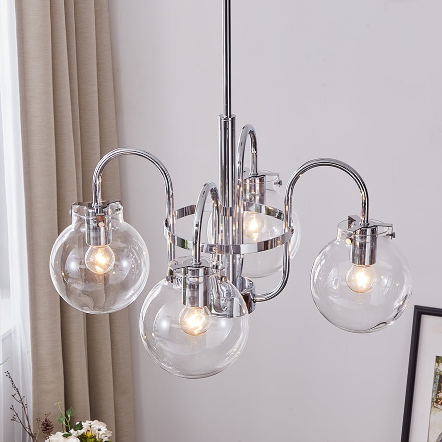 Elegant Hansford Crystal Chandelier - Modern Ceiling Light Fixture for Dining Room, Living Room & Bedroom | Perfect for Home Decor & Wedding Venues