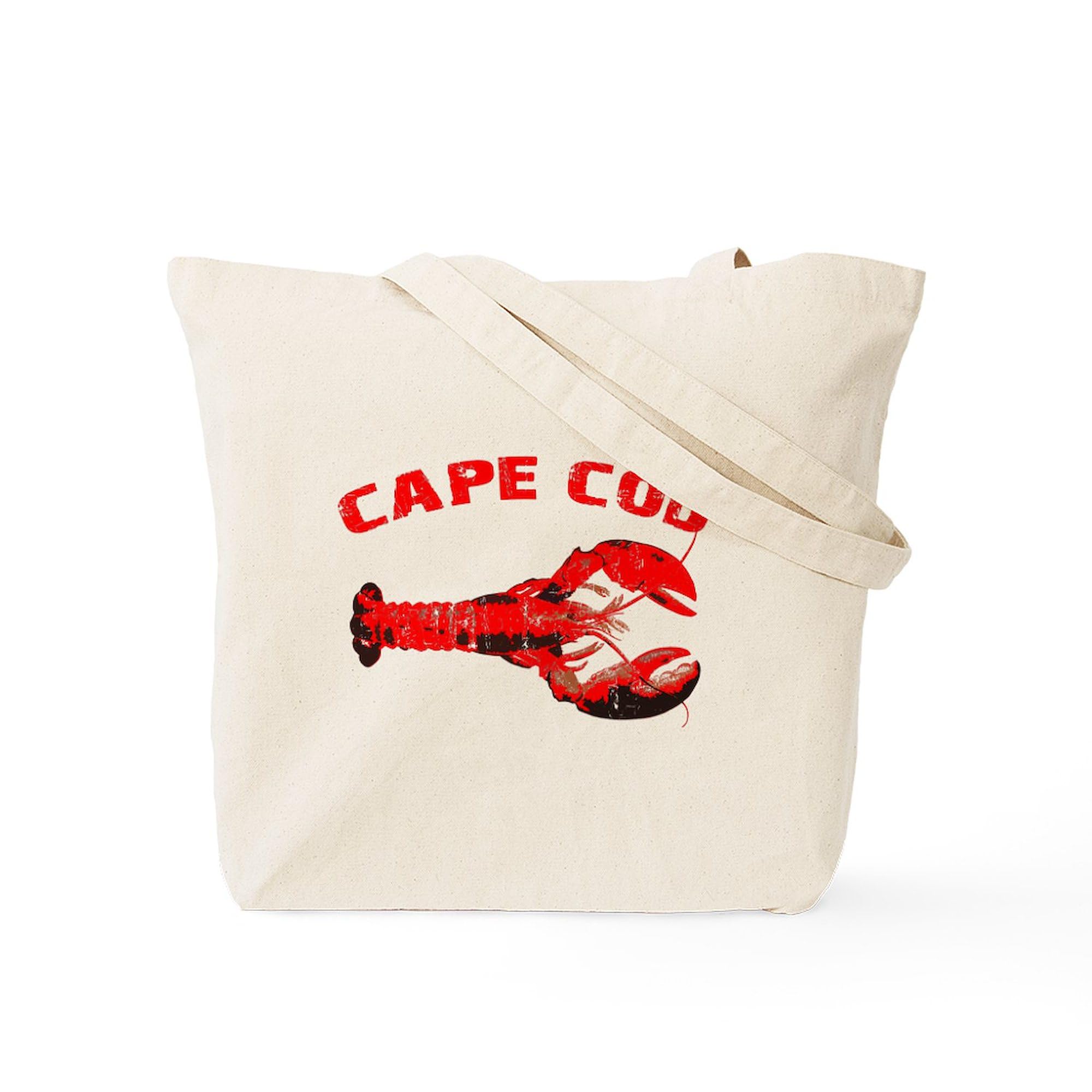 Cape Cod Lobster Canvas Tote Bag - Natural Reusable Grocery Shopping Bag for Beach, Market & Daily Use