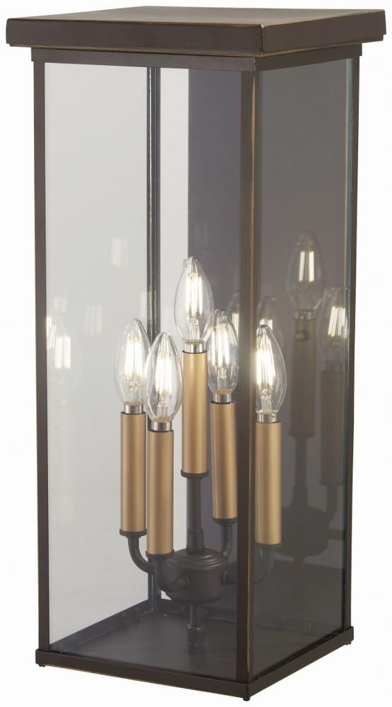 Minka Lavery 72583-143C Outdoor Wall Light - 5-Light Exterior Wall Lantern in Oil Rubbed Bronze, 200W - Perfect for Porch, Patio, Garden & Entryway Lighting