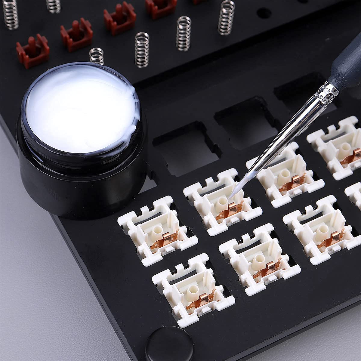 205G0 Keyboard Lubrication Kit - Complete Lube Station with Opener, Switch Puller & Clamp for Cherry MX, Gateron Mechanical Keyboard Switches | Perfect for DIY Keyboard Modding & Switch Maintenance