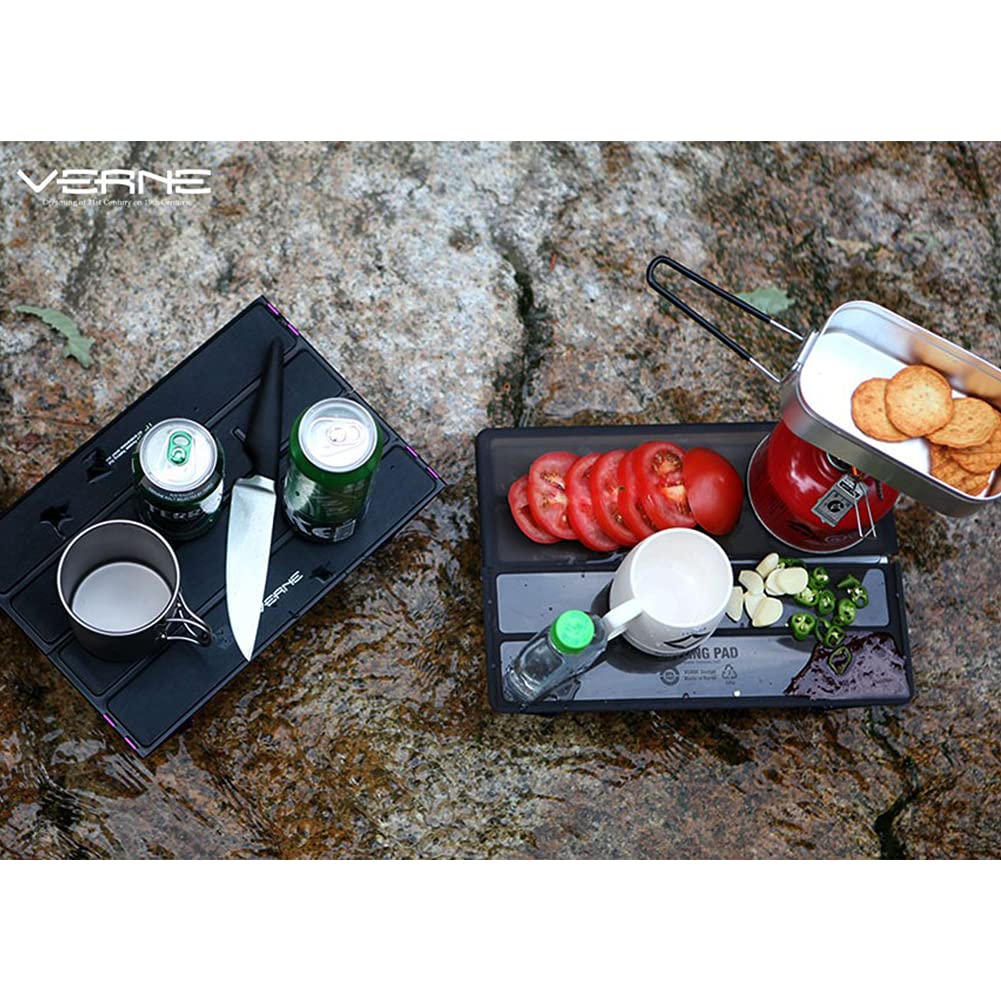 Ultra Lightweight Mini Camping Table for Trekking & Hiking - Portable Folding Table for Outdoor Adventures, Picnics, Backpacking (Gray) - Perfect for Camping, Beach, RV & Tailgating