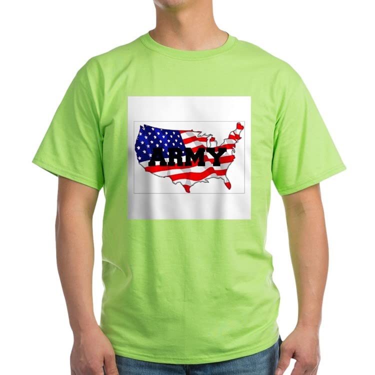 Army T-Shirt 100% Cotton Military Tee for Men & Women - Comfortable White Casual Shirt for Veterans, Military Supporters & Patriotic Events
