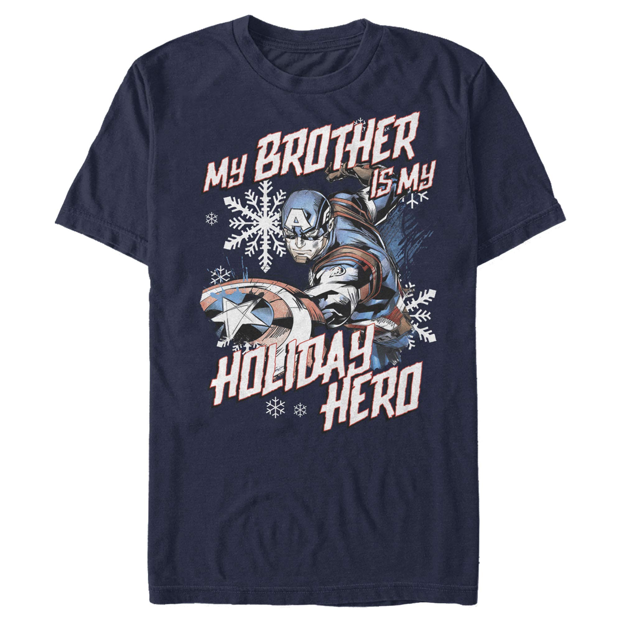 Marvel Captain America Graphic T-Shirt for Men - Superhero Holiday & Casual Wear - Perfect for Gifts, Cosplay, and Everyday Outfits