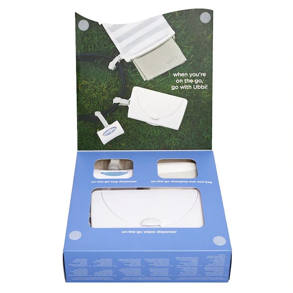 Ubbi On The Go Diaper Caddy Gift Set - Portable Baby Essentials Organizer for Diapers, Wipes & Creams | Perfect for Travel, Nursery & On-the-Go Parents