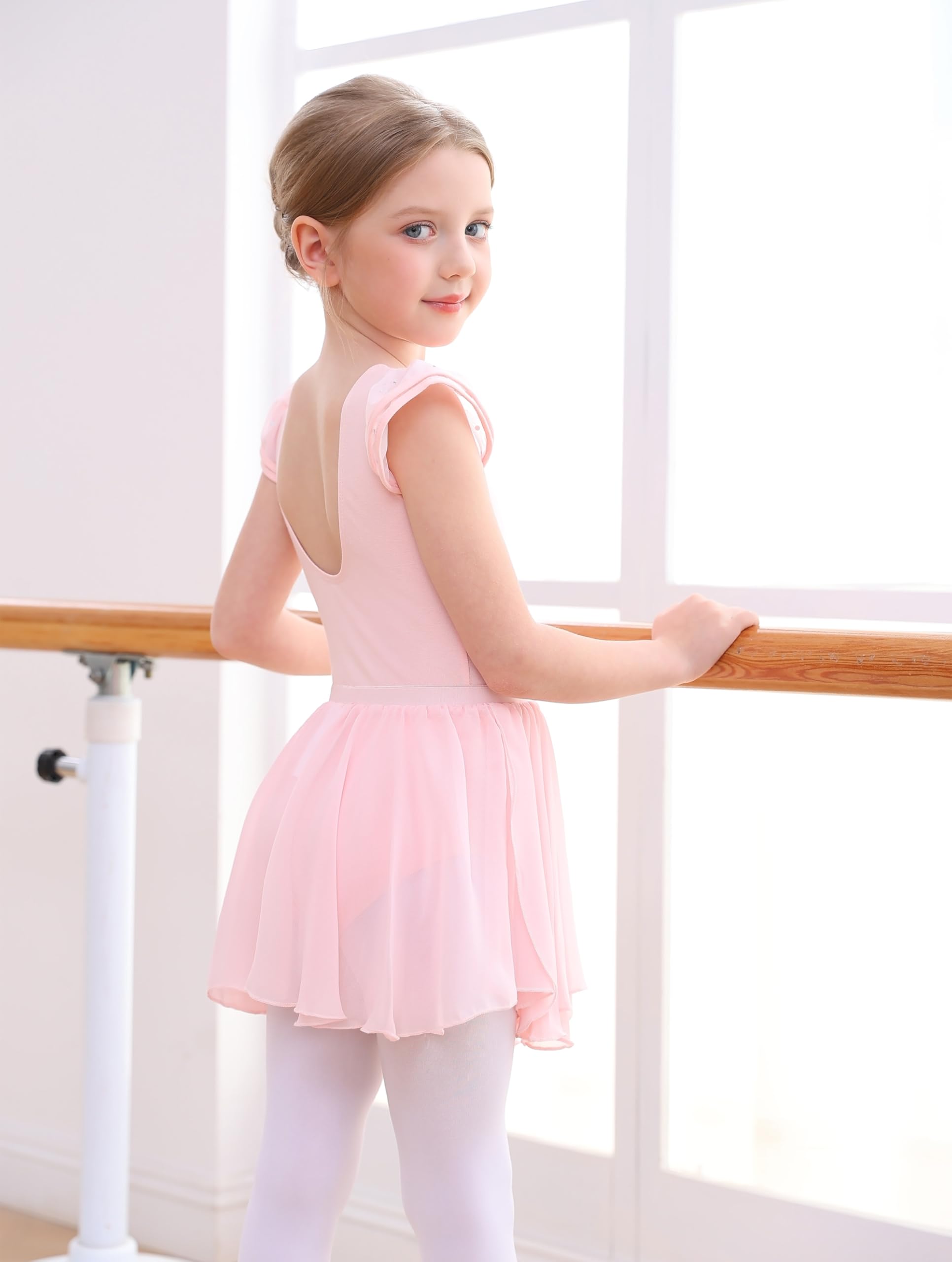 MDNMD Girls Ballet Skirt Tutu Dance Dress - Soft Tulle Ballet Skirt for Toddlers & Kids - Perfect for Dance Classes, Recitals, and Birthday Parties