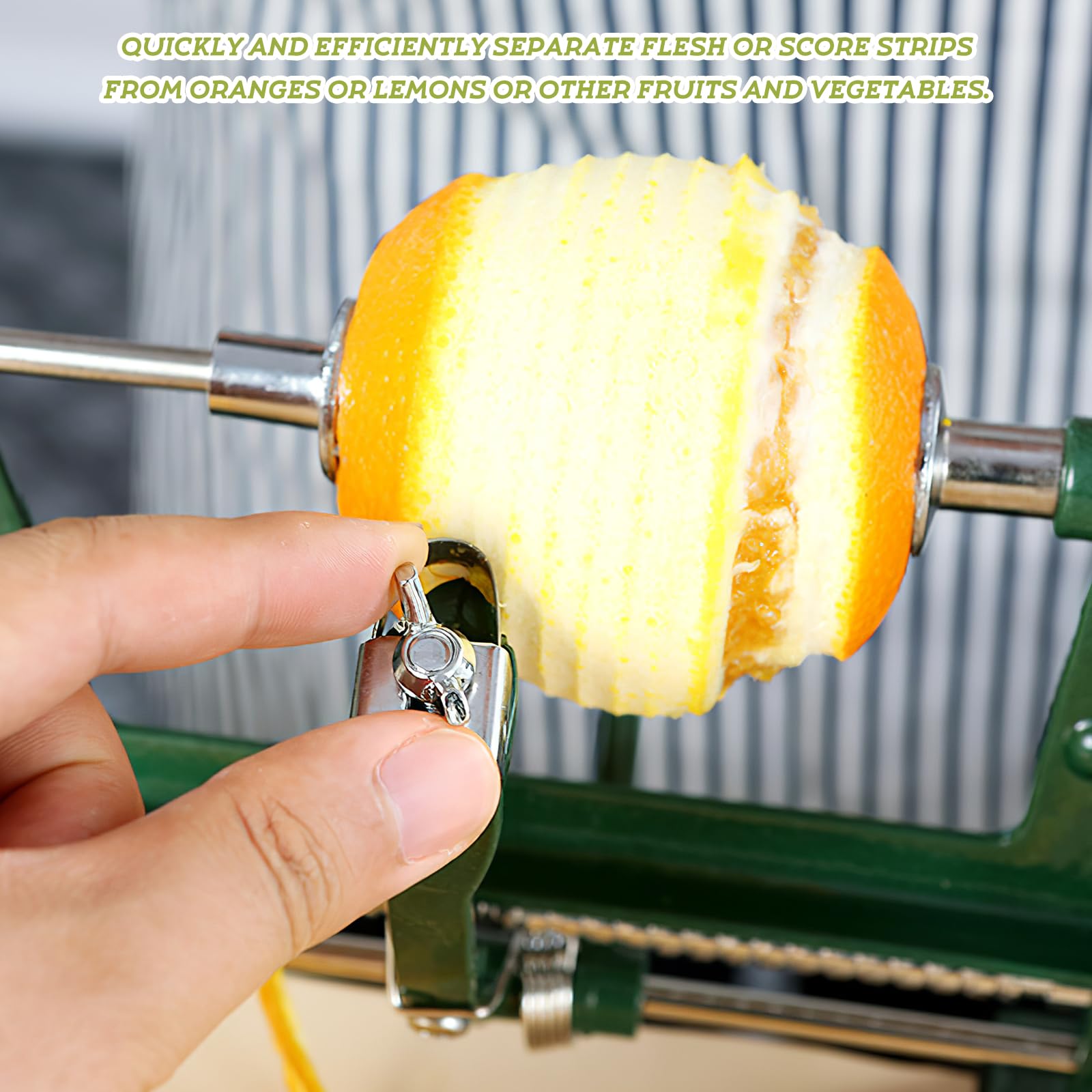 Beavorty Hand Crank Rotary Fruit & Vegetable Peeler - Manual Orange, Apple, Potato Peeling Machine - Kitchen Gadget for Easy Peeling at Home, Camping & Picnics